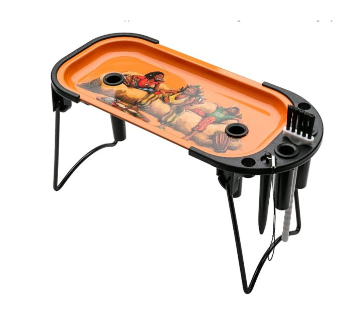 Metal Rolling Tray Cone Loader More Size Pre Rolled Foldable Stand Filler Smoking Accessory