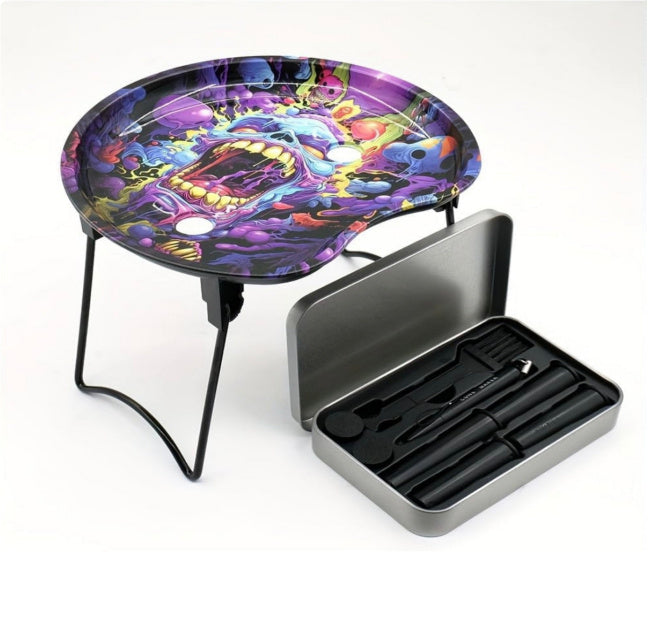 Metal Rolling Tray Cone Loader More Size Pre Rolled Foldable Stand Filler Smoking Accessory