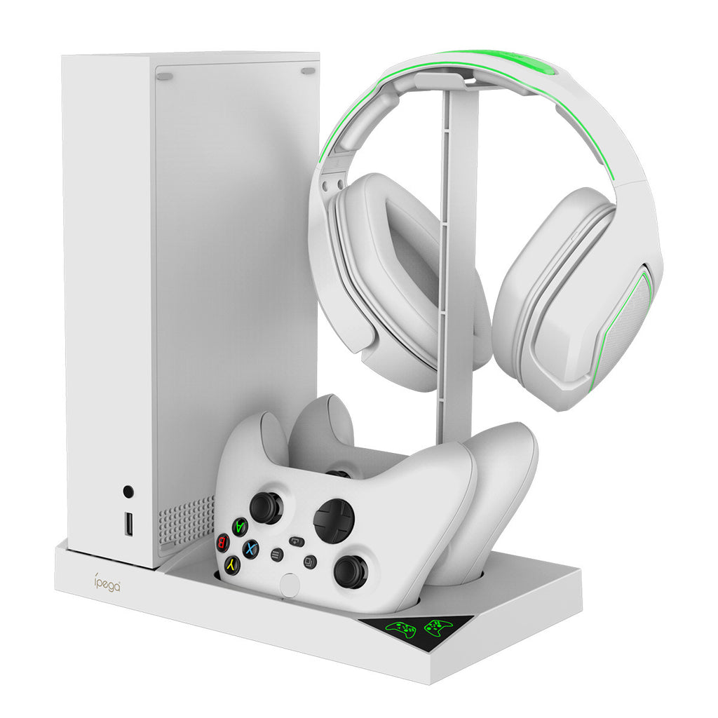 XboxSeriesS Main Engine Cooling Fan Base XSS Gamepad Dual Battery Fixed Charger With Earphone Rack