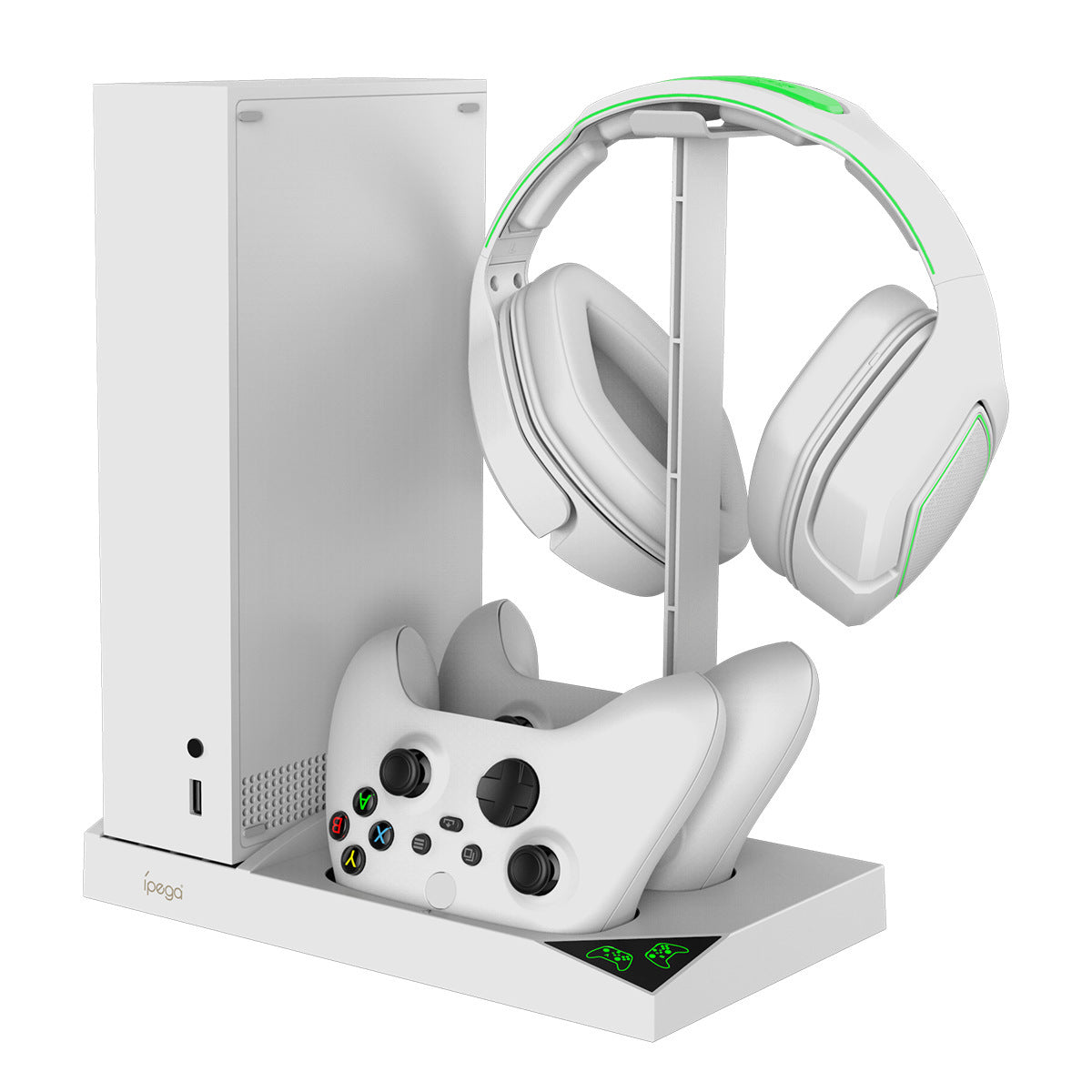 XboxSeriesS Main Engine Cooling Fan Base XSS Gamepad Dual Battery Fixed Charger With Earphone Rack