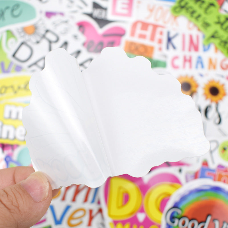 Inspirational English Sentence Graffiti Stickers Laptop Suitcase Guitar Skateboard Motorcycle Car Stickers